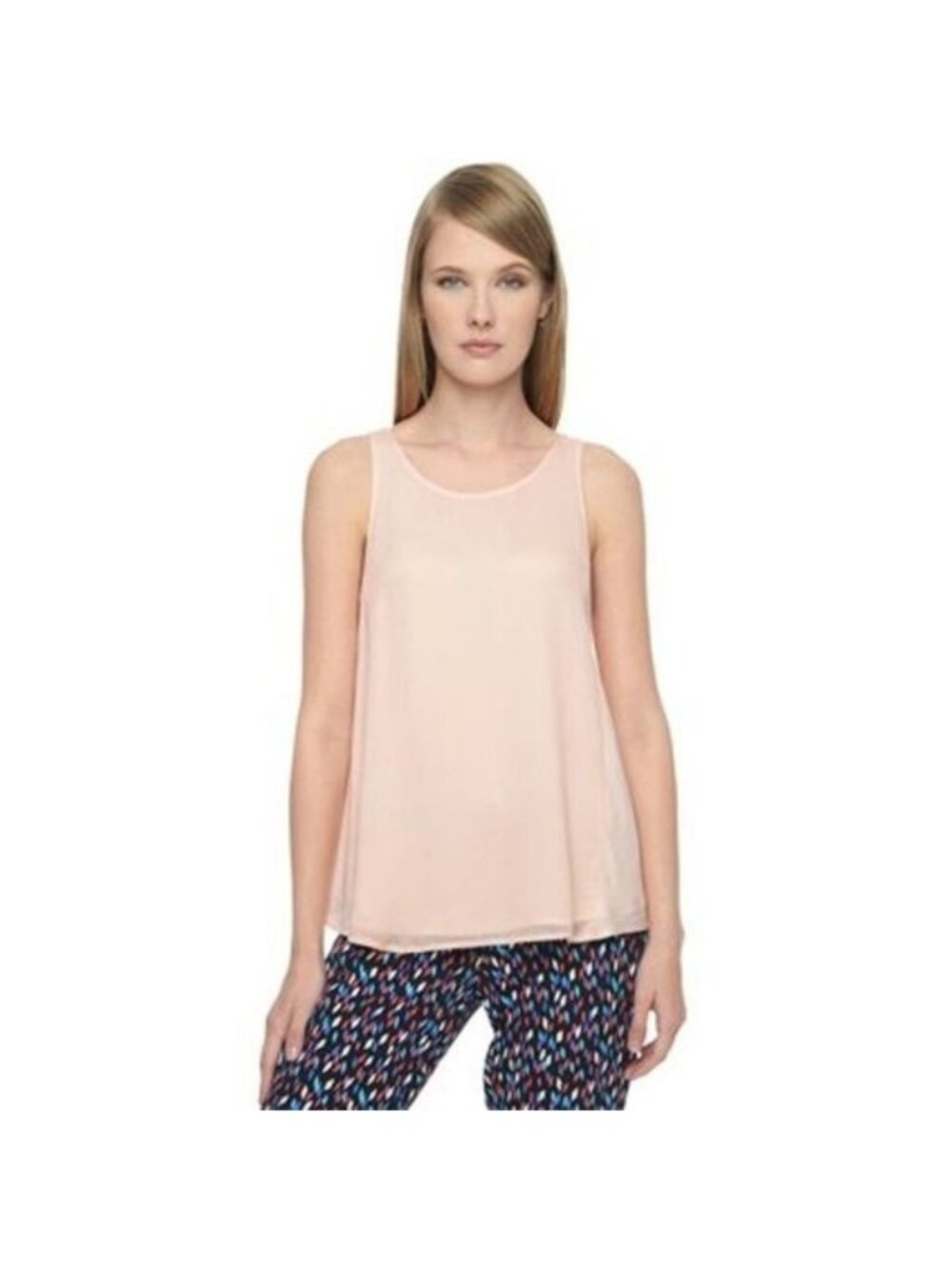 ELLA MOSS  Stella Layered TANK in MIMOSA Light Peach TOP Rayon M - Picture 6 of 7
